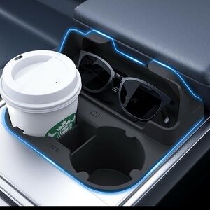 Tesla Cup Holder with Sunglasses Storage
